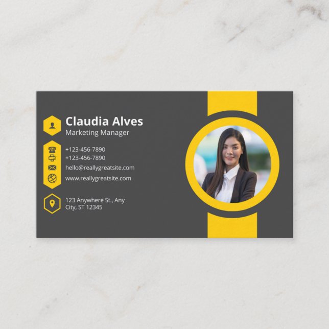 Padrão, Cartão de visita de 3,5" x 2,0" (Frente)