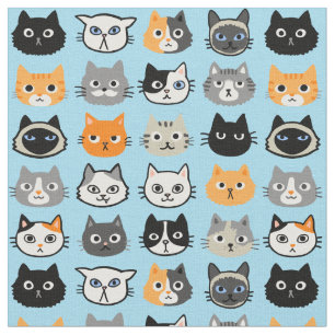 Padrão Cat Faces  Tecido do Legal Kitty Cat Lover