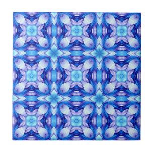 Padrão cativante popular em azul e violeta