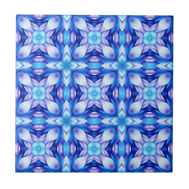 Padrão cativante popular em azul e violeta (Frente)