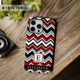 Padrão Chevron Branco Vermelho Cinza Personalizáve