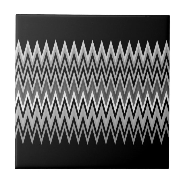 Padrão Chevron preto e branco (Frente)