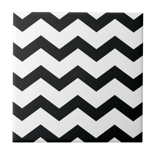 Padrão Chevron Preto e Branco (Frente)