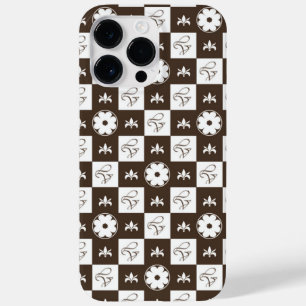 Padrão Chic Brown e White Checkered