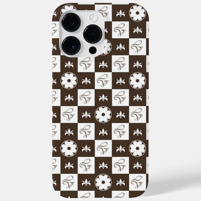 Padrão Chic Brown e White Checkered (Verso)