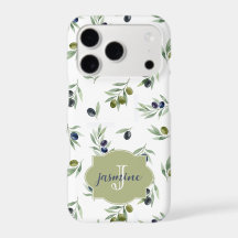 Padrão Chic de Aquarela com Nome de Monograma em V