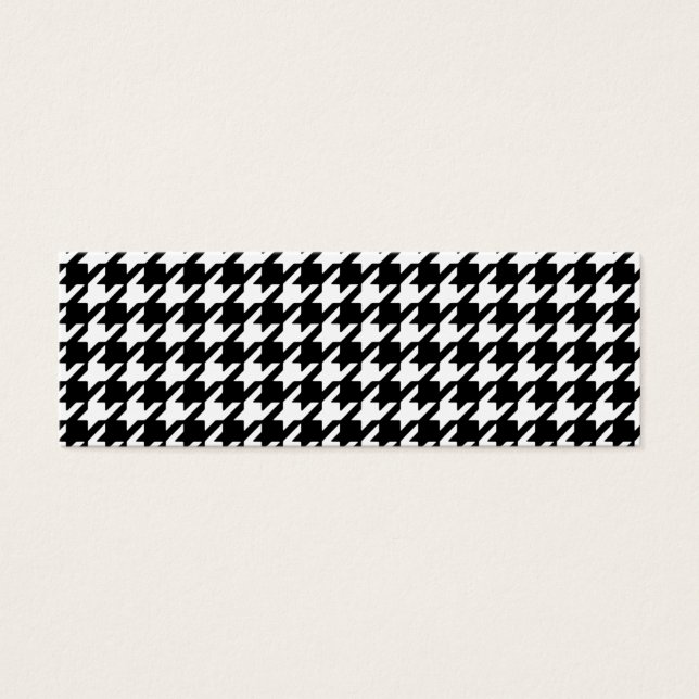 Padrão clássico de houndstooth preto e branco (Frente)