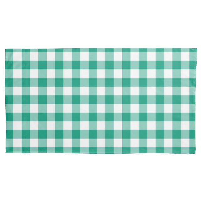 Padrão Clássico De Verificação De Gingham Verde E  (Frente-Esquerda)