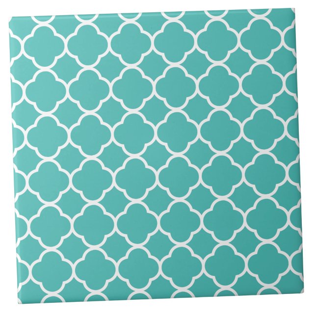 Padrão Clássico do Teal Marroquino (Turquoise Moroccan Print Pattern)