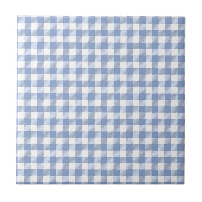 Padrão clássico Gingham azul verificado (Frente)