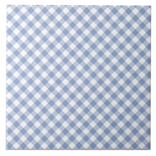 Padrão clássico Gingham azul verificado (Frente)