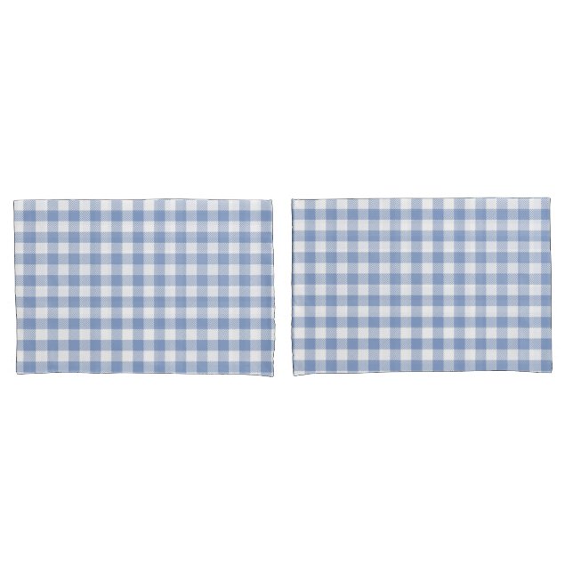 Padrão clássico Gingham azul verificado (Frente - conjunto)