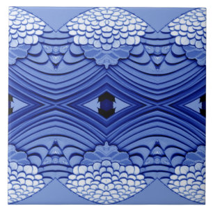 Padrão clássico moderno azul e branco