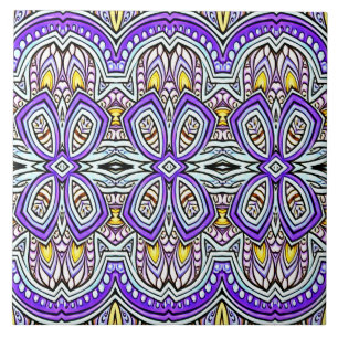 Padrão clássico moderno vintage multicolor cerâmic
