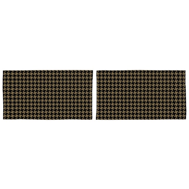 Padrão Clássico Nailhead Marrom Dourado e Preto (Frente - conjunto)