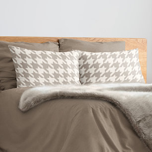 Padrão Clássico Neutro de Ivory Taupe Houndstooth