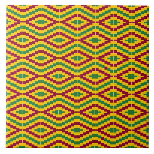 Padrão Colorido Africano Kente (Frente)
