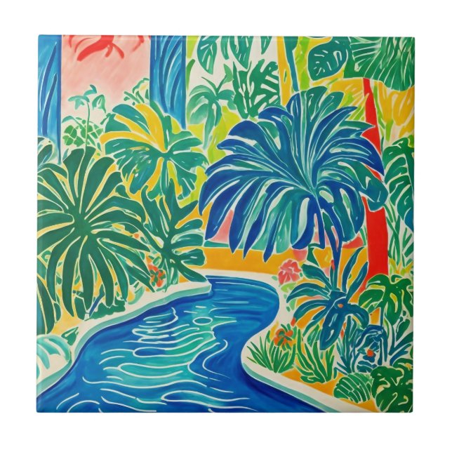 Padrão Colorido da Palmeira Tropical (Frente)