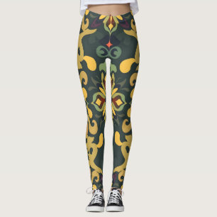 Padrão colorido das leggings Impressão digitais El