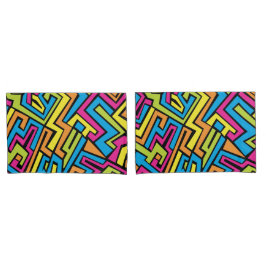 Padrão Colorido de Arte na Rua Neon Grafite