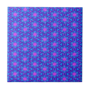 Padrão colorido de azul brilhante e rosa quente