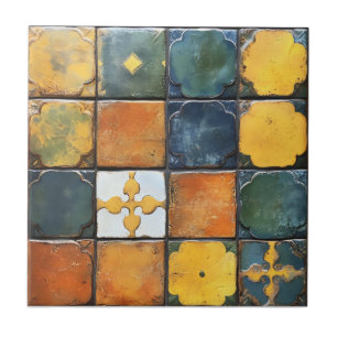 Padrão colorido de Azulejo pequeno