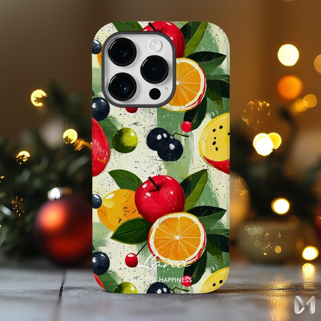 Padrão Colorido de Frutas com Nome e Quociente de  (Criador carregado)