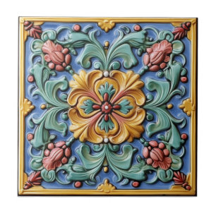 Padrão Colorido do Azulejo Italiano