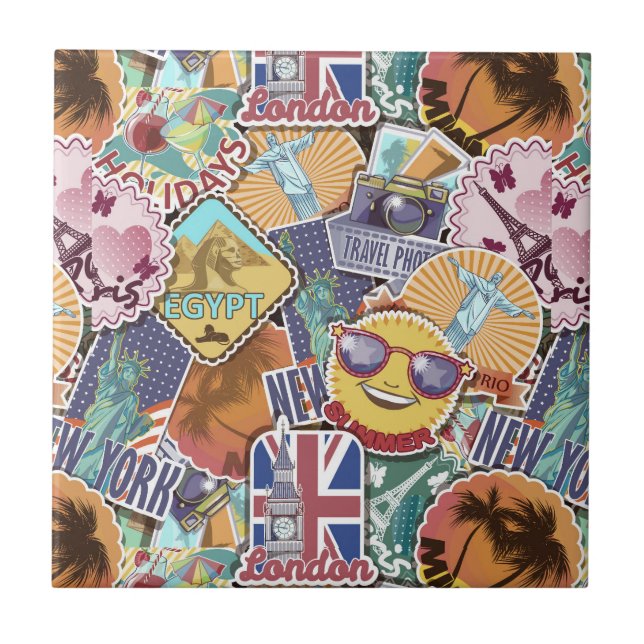 Padrão colorido do Viagem (Frente)