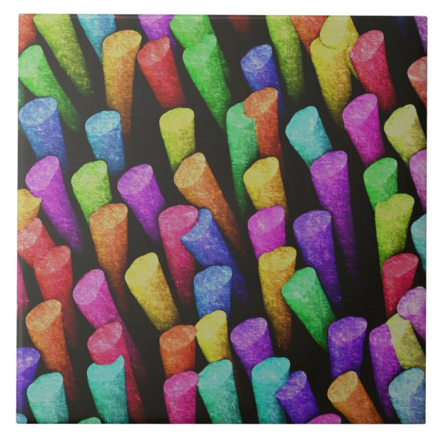 Padrão Colorido e Cheerful Painterly Chalk (Frente)