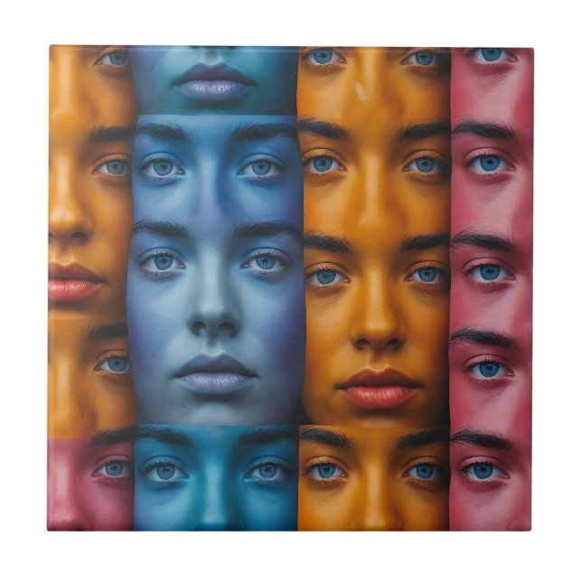 Padrão Colorido Faces (Frente)