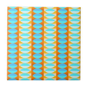 Padrão Colorido Turquesa Azul Laranja Amarelo