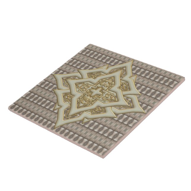 Padrão com emblemas de diamante ・ Grande ・ Azulejo (Lateral)