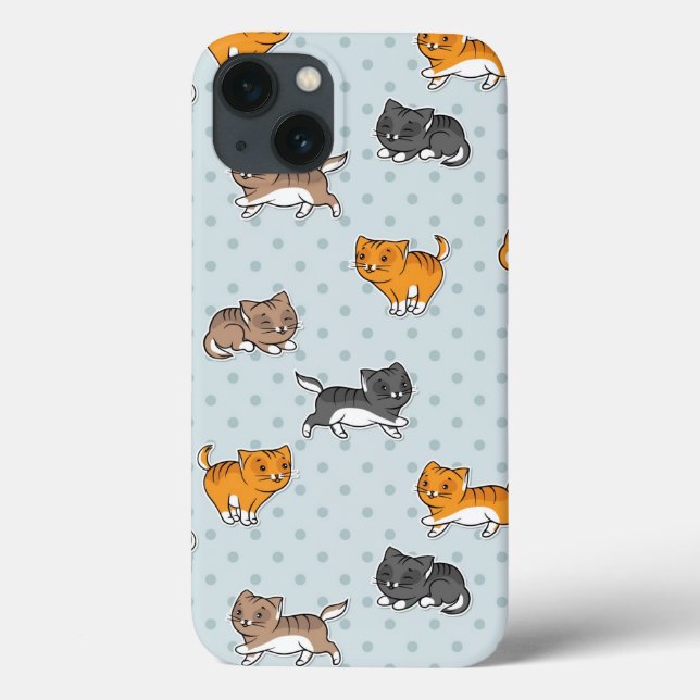 padrão com gatos engraçados (Verso)