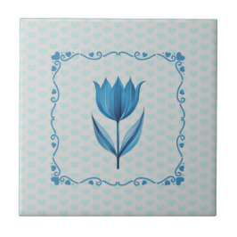 Padrão com um Tulipa Azul