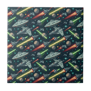 Padrão Cômico de Nave Espacial de Ficção Científic