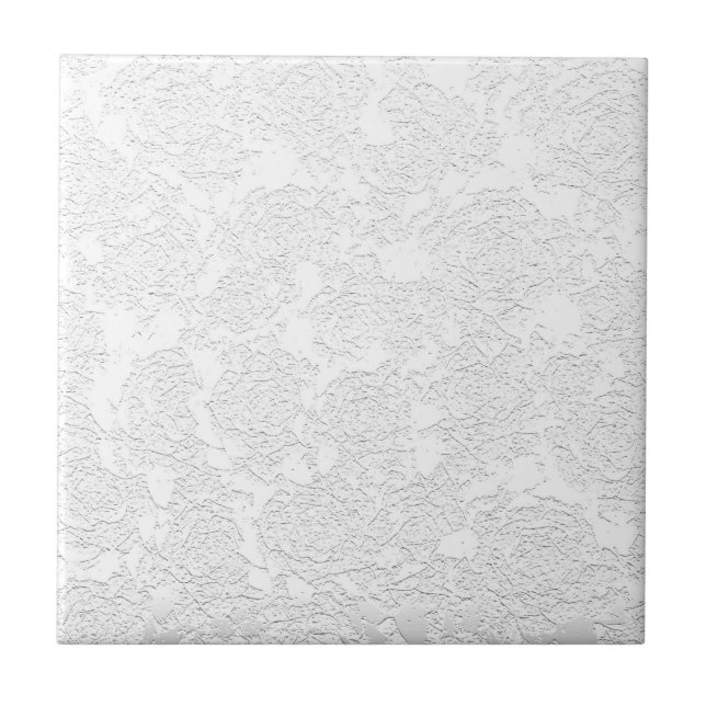 Padrão Contemporâneo Branco Floral Moderno (Frente)