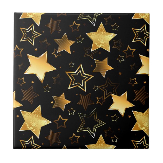Padrão contínuo com Estrelas Douradas (Frente)