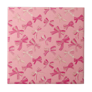 Padrão contínuo de arco rosa coquette