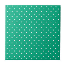 Padrão contínuo de bolinhas verde-água sólido