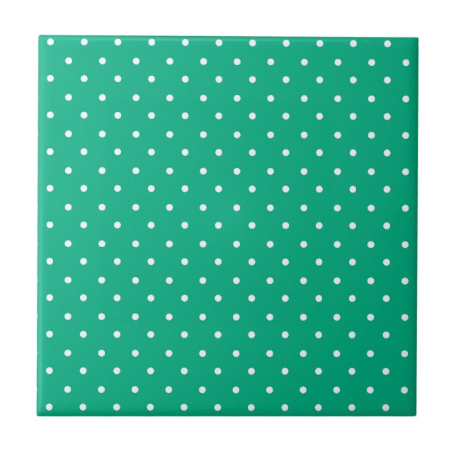 Padrão contínuo de bolinhas verde-água sólido (Frente)