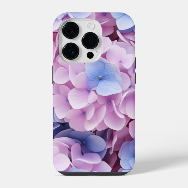 Padrão contínuo de flores de hortênsia (Verso)