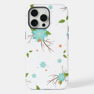 Padrão contínuo de flores naturais