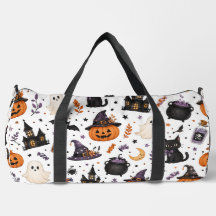 Padrão contínuo de Halloween fofo com gatos pretos