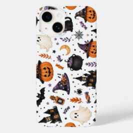 Padrão contínuo de Halloween fofo com gatos pretos