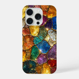 Padrão contínuo de mosaico de cristal colorido de 