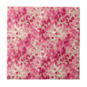 Padrão contínuo de pincelada de leopardo rosa