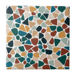 Padrão contínuo de seixos em mosaico de terrazzo t