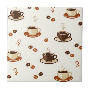 Padrão contínuo de xícaras de café aconchegantes