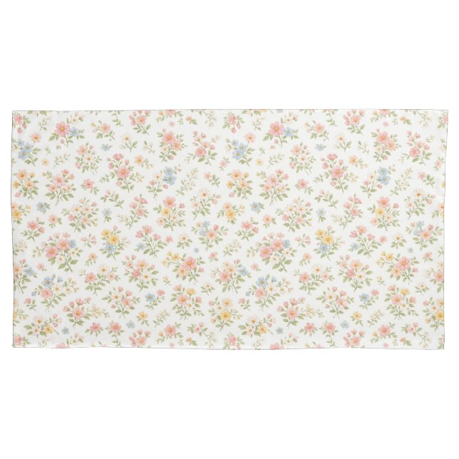Padrão contínuo floral delicado e fofo (Frente)